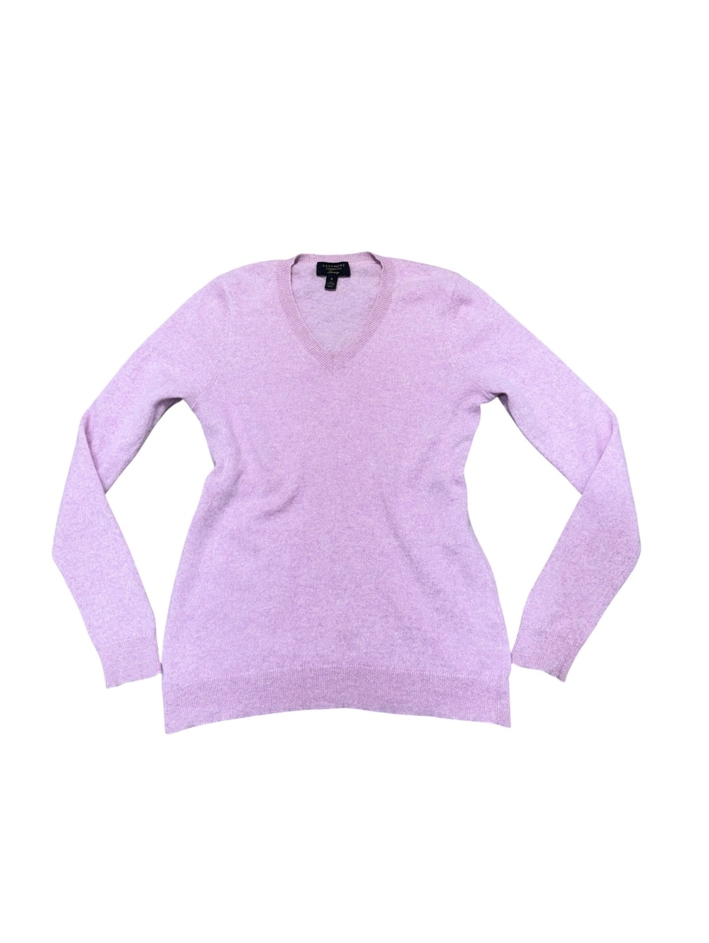 Charter Club Luxury Womens M 100% Cashmere Sweater Pink V Neck Long Sleeve Pink